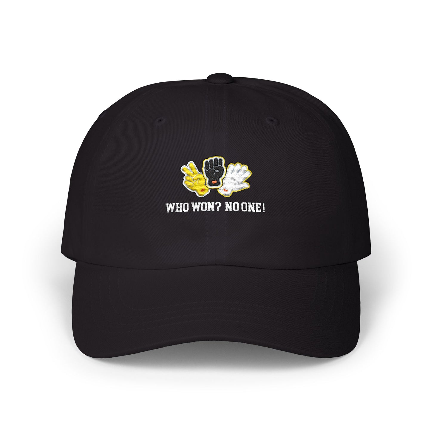 Classic Dad Cap with Fun ‘Who Won? No One!’ Design