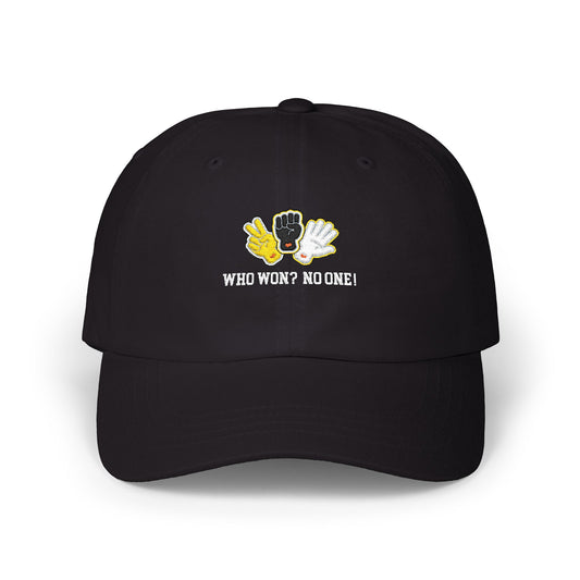 Classic Dad Cap with Fun ‘Who Won? No One!’ Design